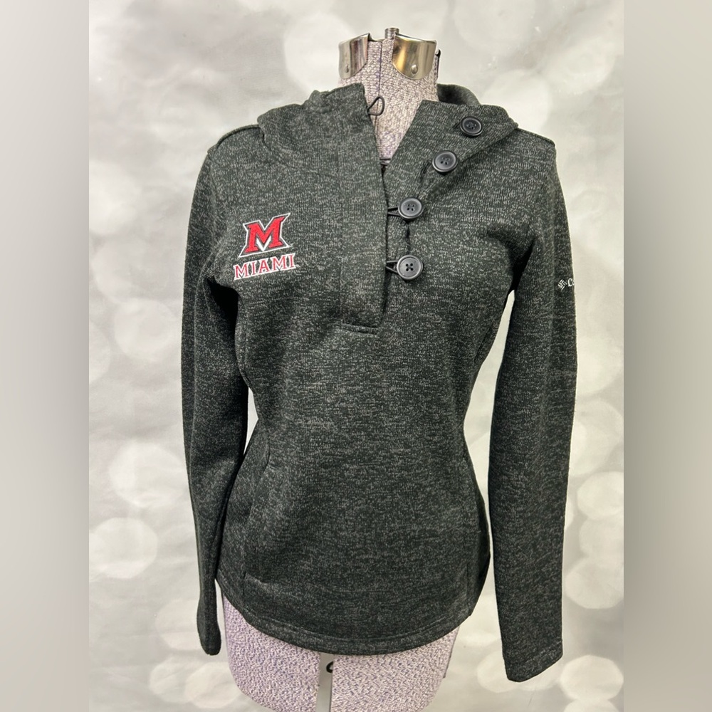 NWOT Columbia Miami‎ Ohio Hooded Sweatshirt Grey In XS